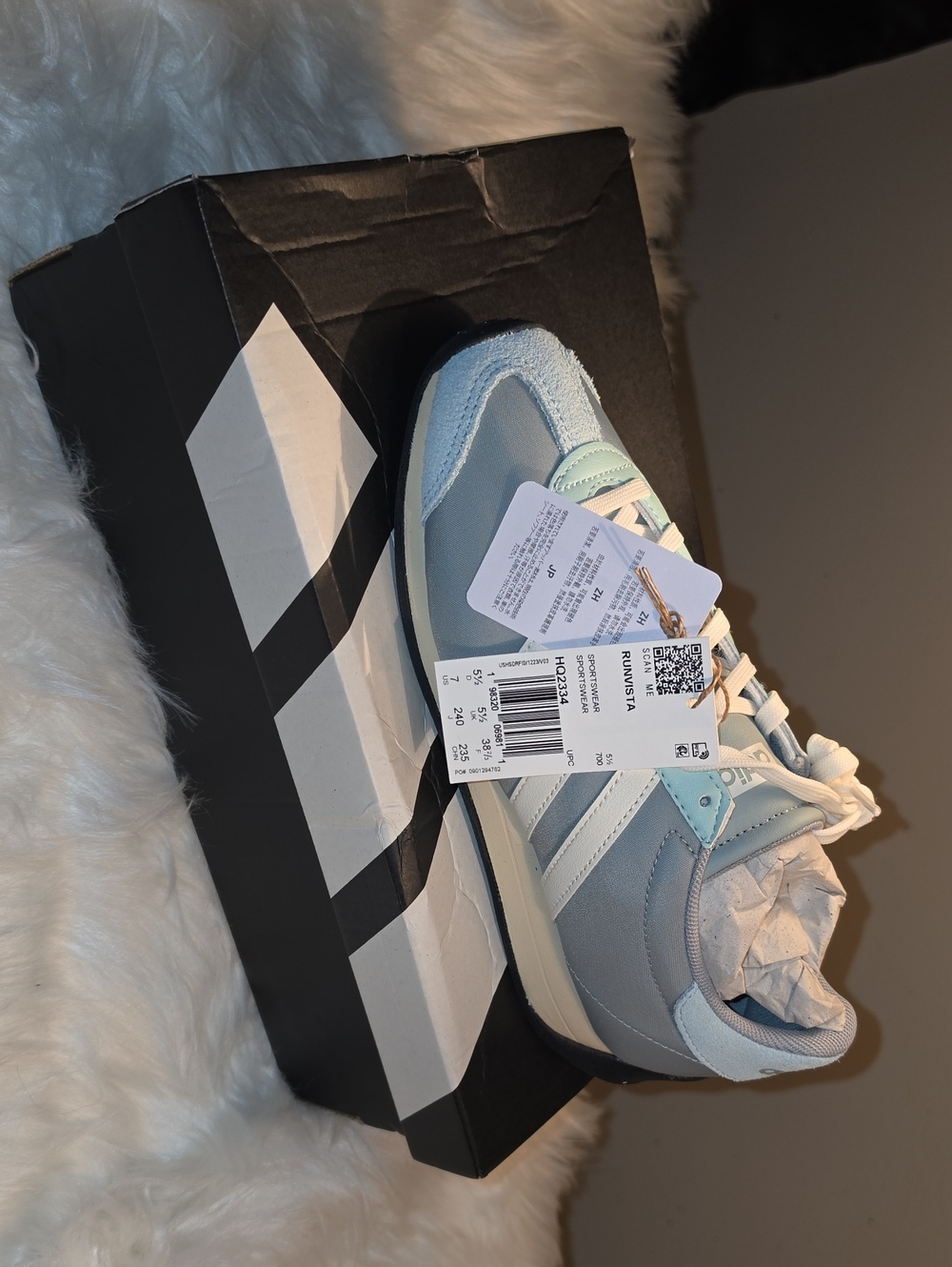 Adidas Runvista Light Blue and White Low-Top Sneaker
